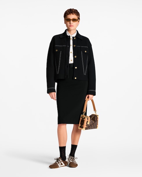 Leather Accent Technical Jersey Skirt in Men's Discontinued Product Obs 10 collections by Louis Vuitton