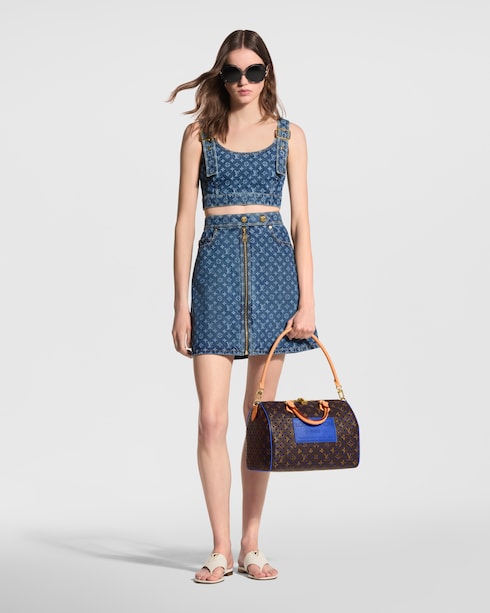 Falda vaquera acampanada Monogram Mujer Prêt-à-Porter Faldas y pantalones cortos | LOUIS VUITTON