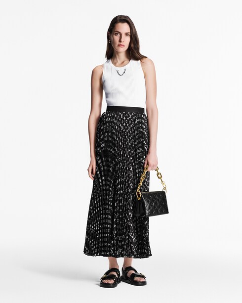 Stripe Accent Monogram Pleated Skirt in Women's Ready-to-Wear Skirts and Shorts collections by Louis Vuitton