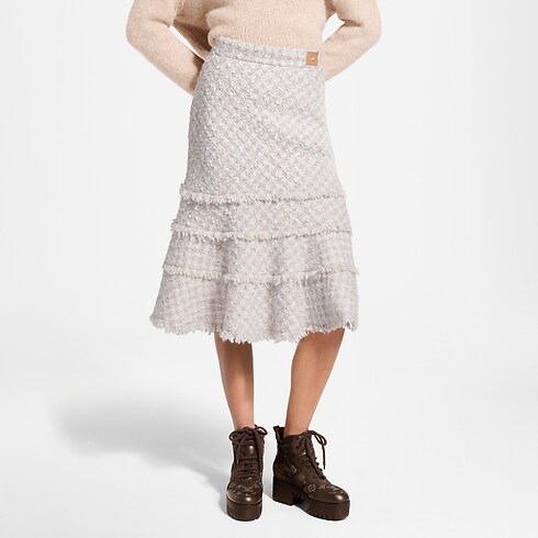 Spódnica Tweedowa z Frędzlami in Kobiety's Odzież Nowości w Ready-to-wear collections by Louis Vuitton (Powiększenie produktu)