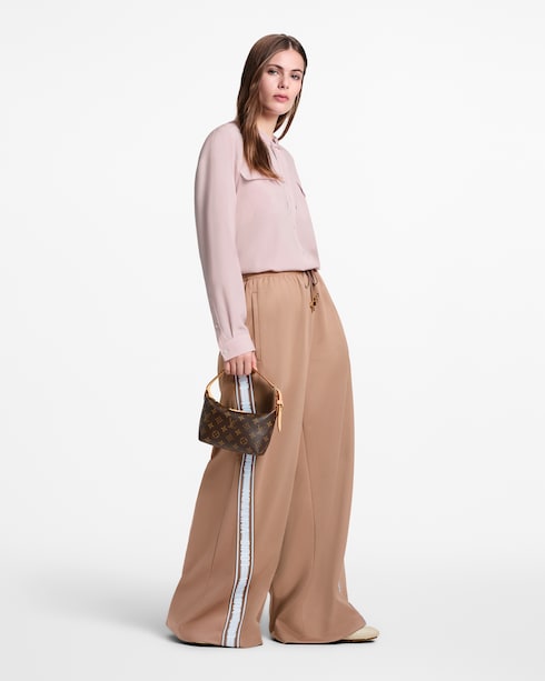 Pantalon de jogging ample à rayures emblématiques Femme Prêt-à-porter Pantalons | LOUIS VUITTON