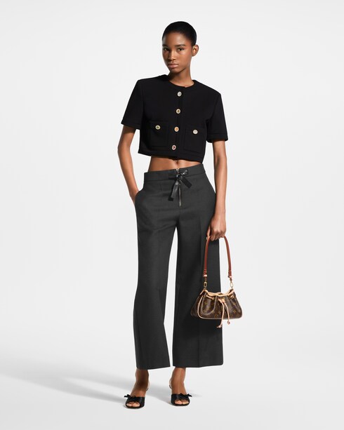Leather Tie Mikado Pants in Women's Ready-to-Wear Trousers collections by Louis Vuitton