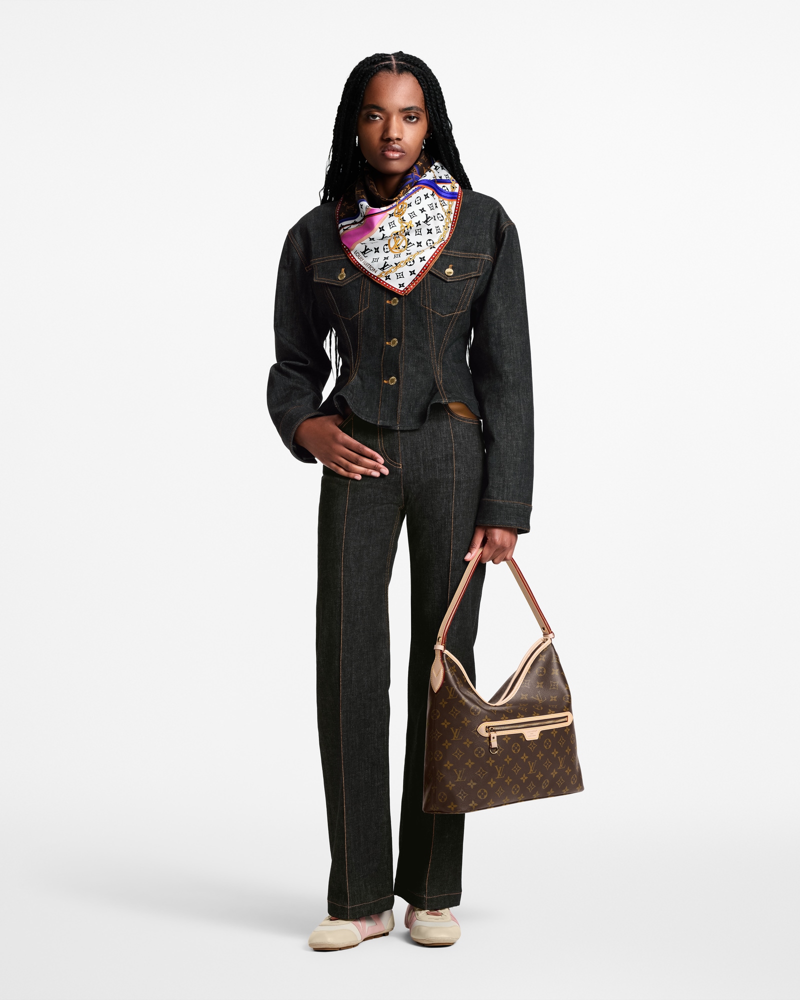 Strap And Trunk Square 70 S00 in Women's Accessories Silk Squares and Bandeaux collections by Louis Vuitton