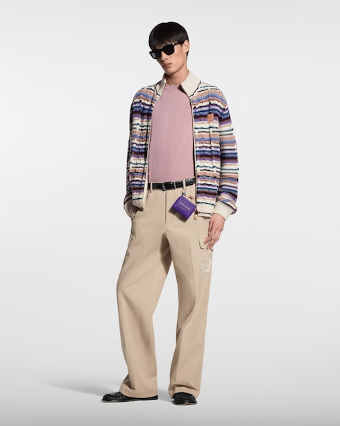 Striped Cable-Knit Track Top in New's For Men The Latest collections by Louis Vuitton