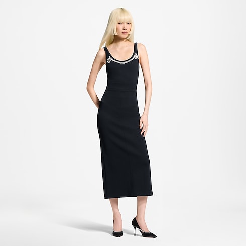 Sukienka bez rękawów Jewel Neck Tank Dress in Kobiety's Odzież Sukienki collections by Louis Vuitton (Powiększenie produktu)