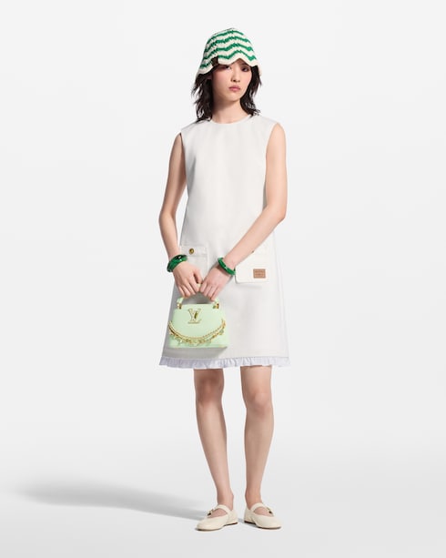 Ruffle Trim Denim Dress in Women's Ready-to-Wear Dresses collections by Louis Vuitton