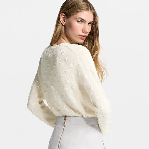 Sweter z dzianiny Monogram 3D in Kobiety's Odzież Dzianiny collections by Louis Vuitton (Powiększenie produktu)