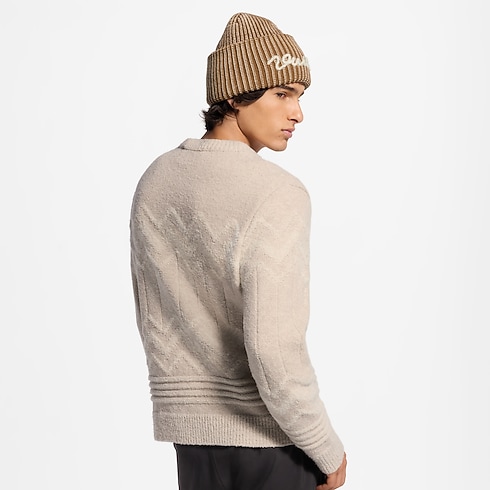 Sweter z długim rękawem i żakardowym nadrukiem in Mężczyźni's Odzież Odzież collections by Louis Vuitton (Powiększenie produktu)