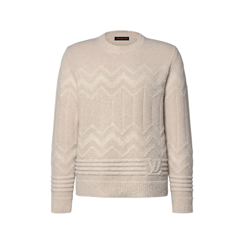 Sweter z długim rękawem i żakardowym nadrukiem in Mężczyźni's Odzież Odzież collections by Louis Vuitton (Powiększenie produktu)