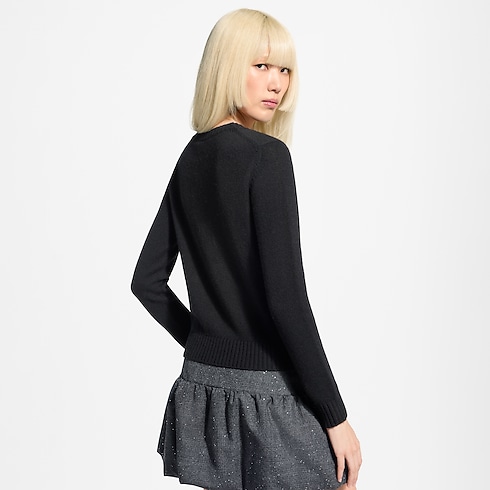 Zbliżenie Sweter z kaszmiru Sparkle Signature na sylwetce