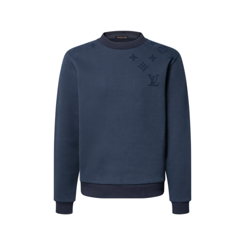 Sweter z okrągłym dekoltem z monogramem wykonanym techniką igłowania in Mężczyźni's Odzież Odzież collections by Louis Vuitton (Powiększenie produktu)