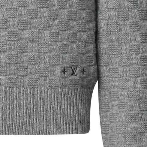 Sweter z wełny i kaszmiru z zamkiem do połowy długości in Mężczyźni's Odzież Odzież collections by Louis Vuitton (Powiększenie produktu)
