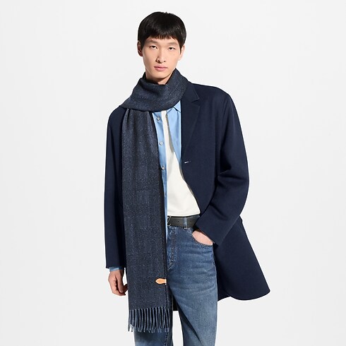 Szalik LV Malletier Scarf S00 in Mężczyźni's Akcesoria Szaliki collections by Louis Vuitton (Powiększenie produktu)