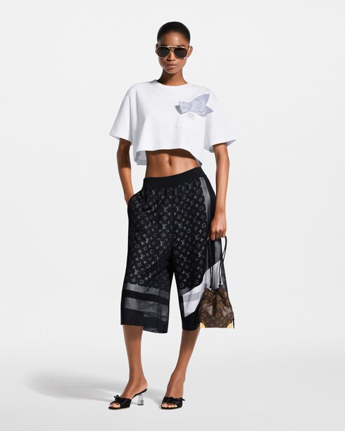 Monogram Lined Mesh Bermuda Shorts in Women's New In Women } collections by Louis Vuitton