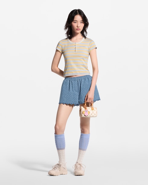 Szorty Mini Denim Monogram in Kobiety's Odzież Skirts and Shorts collections by Louis Vuitton
