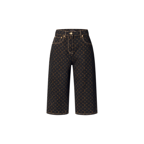 Szorty Monogram Denim Bermuda in Kobiety's Odzież Skirts and Shorts collections by Louis Vuitton (Powiększenie produktu)