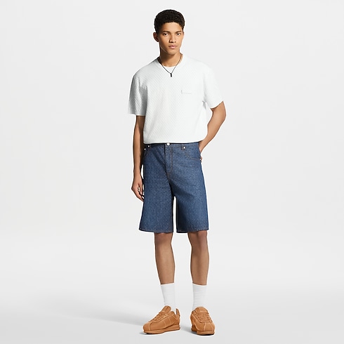 Szorty Reflective Nanogram Chambray in Mężczyźni's Odzież Kolekcja Denim collections by Louis Vuitton (Powiększenie produktu)