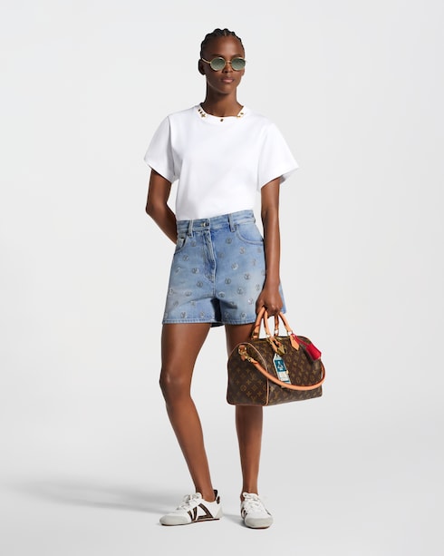 Signature Sequin Denim Shorts in Women's Ready to Wear Skirts and Shorts collections by Louis Vuitton