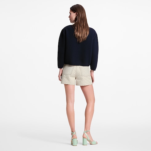 Szorty z denimu z motywem Monogram 3D in Kobiety's Odzież Skirts and Shorts collections by Louis Vuitton (Powiększenie produktu)