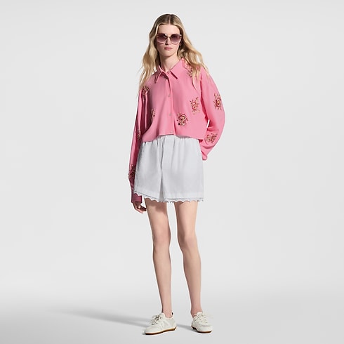 Szorty z haftowanym wykończeniem in Kobiety's Odzież Skirts and Shorts collections by Louis Vuitton (Powiększenie produktu)