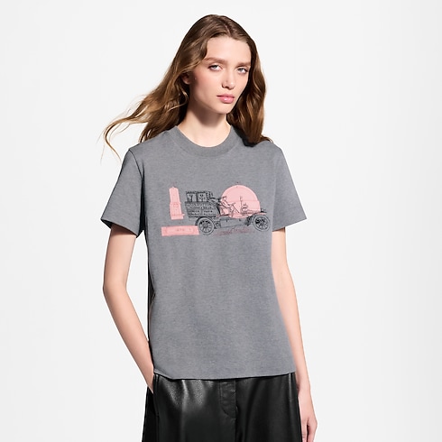 T-shirt Car Print in Kobiety's Odzież T-shirty i Bluzy collections by Louis Vuitton (Powiększenie produktu)