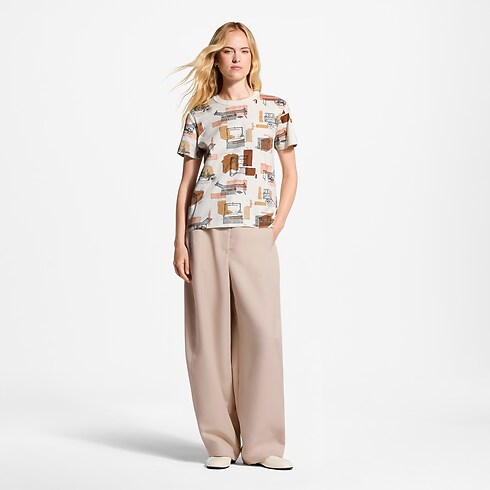 T-shirt Trunk Print in Kobiety's Odzież T-shirty i Bluzy collections by Louis Vuitton (Powiększenie produktu)