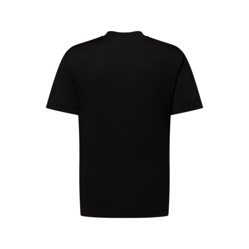 Widok T-shirt z krótkim rękawem z mieszanki bawełny i jedwabiu z tyłu