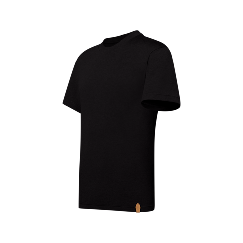 Widok T-shirt z krótkim rękawem z mieszanki bawełny i jedwabiu z boku