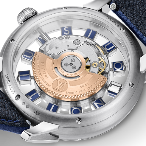 Tambour Spin Time Air, automatyczny, 42,5 mm, białe złoto in Zegarki's Zegarki } collections by Louis Vuitton (Powiększenie produktu)