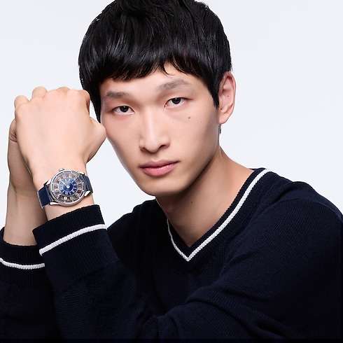 Tambour Spin Time Air, automatyczny, 42,5 mm, białe złoto in Zegarki's Zegarki } collections by Louis Vuitton (Powiększenie produktu)
