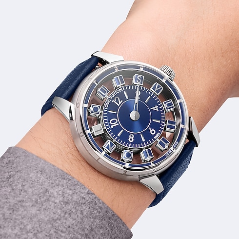Tambour Spin Time Air, automatyczny, 42,5 mm, białe złoto in Zegarki's Zegarki } collections by Louis Vuitton (Powiększenie produktu)