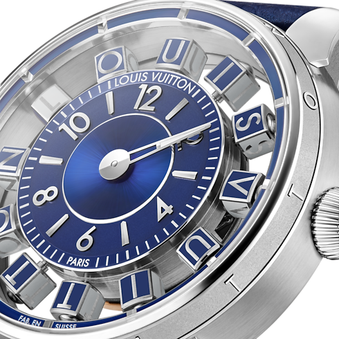 Tambour Spin Time Air, automatyczny, 42,5 mm, białe złoto in Zegarki's Zegarki } collections by Louis Vuitton (Powiększenie produktu)