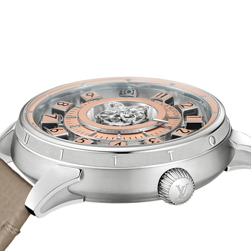 Tambour Spin Time Air Flying Tourbillon, automatyczny, 42,5 mm, platyna in Zegarki's Zegarki } collections by Louis Vuitton (Powiększenie produktu)
