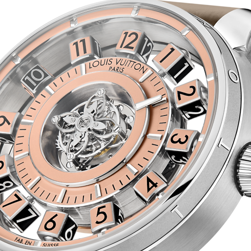 Tambour Spin Time Air Flying Tourbillon, automatyczny, 42,5 mm, platyna in Zegarki's Zegarki } collections by Louis Vuitton (Powiększenie produktu)