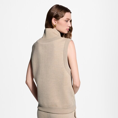 Monogram Accent Half-Zip Top in Kobiety's Odzież Dzianiny collections by Louis Vuitton (Powiększenie produktu)
