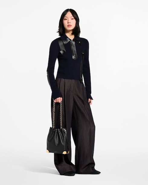 Leather Accent Polo Top in Women's Ready-to-Wear Tops collections by Louis Vuitton