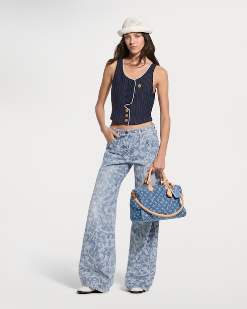 Asymmetrical Bib Pinstriped Top in Women's Ready-to-Wear Tops collections by Louis Vuitton