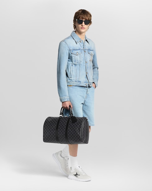 Keepall 45 con bandolera Toile Damier Graphite Baúles, Viaje y Hogar Bolsas de Viaje y Maletas con ruedas Personalización de Esenciales de Viaje | LOUIS VUITTON