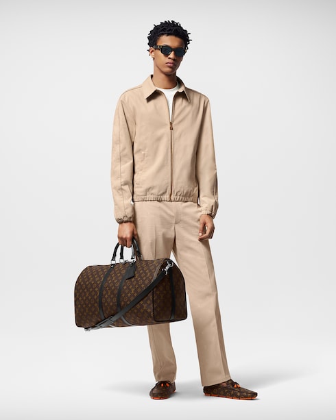 Sac Keepall Bandoulière 55 Toile Monogram Macassar Malles, Voyage et Maison Sacs de voyage et Bagages roulants Essentiels de Voyage Personnalisés | LOUIS VUITTON