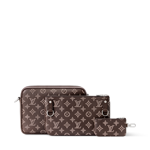 Torebka Trio Messenger Monogram Shadow in Mężczyźni's Torby Wszystkie torby collections by Louis Vuitton (Powiększenie produktu)