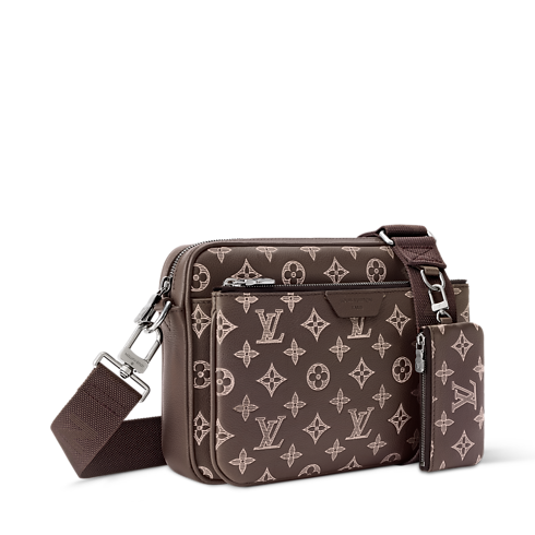 Torebka Trio Messenger Monogram Shadow in Mężczyźni's Torby Wszystkie torby collections by Louis Vuitton (Powiększenie produktu)
