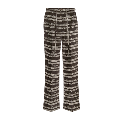 Train Print Pajama Pants in Kobiety's Odzież Nowości w Ready-to-wear collections by Louis Vuitton (Powiększenie produktu)