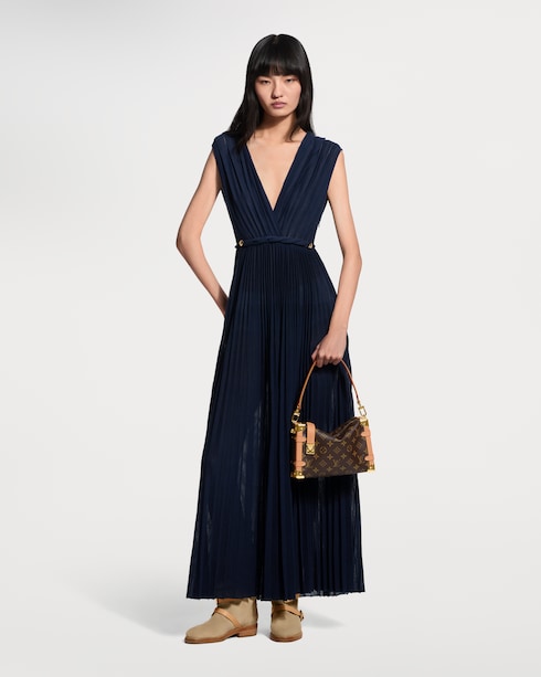 Twist Belt Pleated Dress in Women's Ready-to-Wear Dresses collections by Louis Vuitton