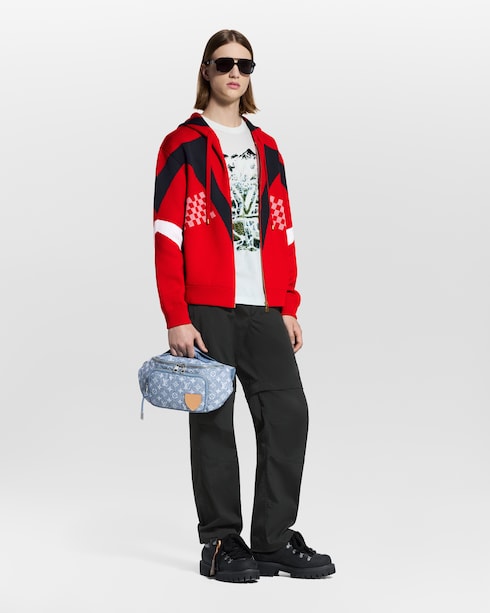 Velvet Jacquard Short-Sleeved T-Shirt in New's For Men LV Ski collections by Louis Vuitton