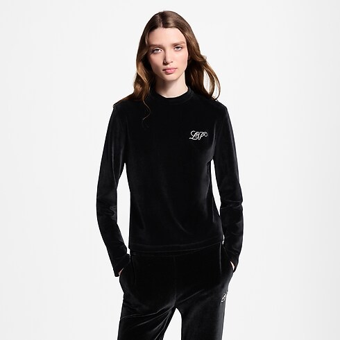 Velvet Long-Sleeved Top in Kobiety's Odzież Topy i Koszule collections by Louis Vuitton (Powiększenie produktu)