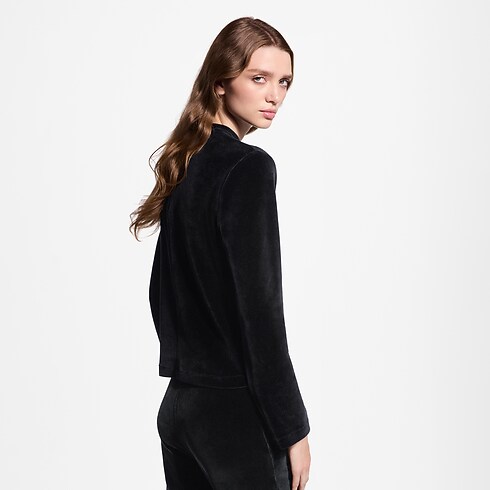 Velvet Long-Sleeved Top in Kobiety's Odzież Topy i Koszule collections by Louis Vuitton (Powiększenie produktu)