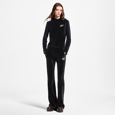 Velvet Long-Sleeved Top in Kobiety's Odzież Topy i Koszule collections by Louis Vuitton (Powiększenie produktu)
