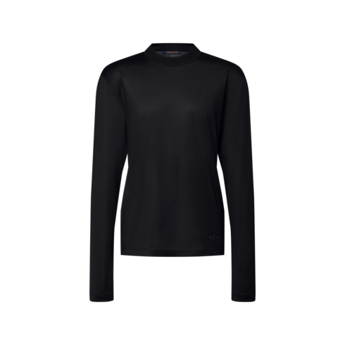 Wieczorowy T-shirt Superfine Wool z długim rękawem in Mężczyźni's Odzież Odzież collections by Louis Vuitton (Powiększenie produktu)