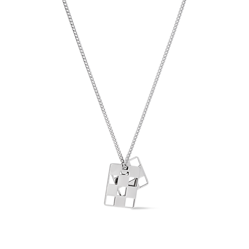 Wisiorek Damier Staples Cut Out S00 in Mężczyźni's Biżuteria modowa Naszyjniki collections by Louis Vuitton (Powiększenie produktu)