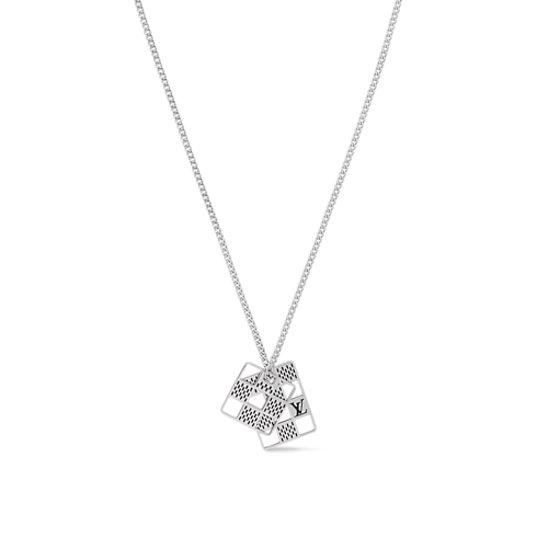 Wisiorek Damier Staples Cut Out S00 in Mężczyźni's Biżuteria modowa Naszyjniki collections by Louis Vuitton (Powiększenie produktu)